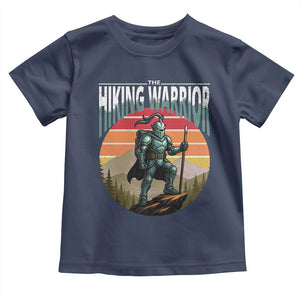 Funny Mountain Hikers Toddler T Shirt The Hiking Warrior Retro Forest Sunset TS11 Navy Print Your Wear