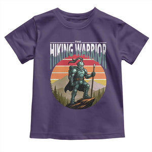 Funny Mountain Hikers Toddler T Shirt The Hiking Warrior Retro Forest Sunset TS11 Purple Print Your Wear