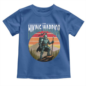 Funny Mountain Hikers Toddler T Shirt The Hiking Warrior Retro Forest Sunset TS11 Royal Blue Print Your Wear