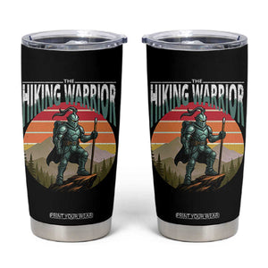 Funny Mountain Hikers Tumbler Cup The Hiking Warrior Retro Forest Sunset TS11 Black Print Your Wear