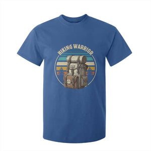 Funny Hiking Warrior Retro Backpack Nature Adventure T Shirt For Kid TS11 Royal Blue Print Your Wear