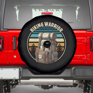 Funny Hiking Warrior Retro Backpack Nature Adventure Spare Tire Cover TS11 Black Print Your Wear