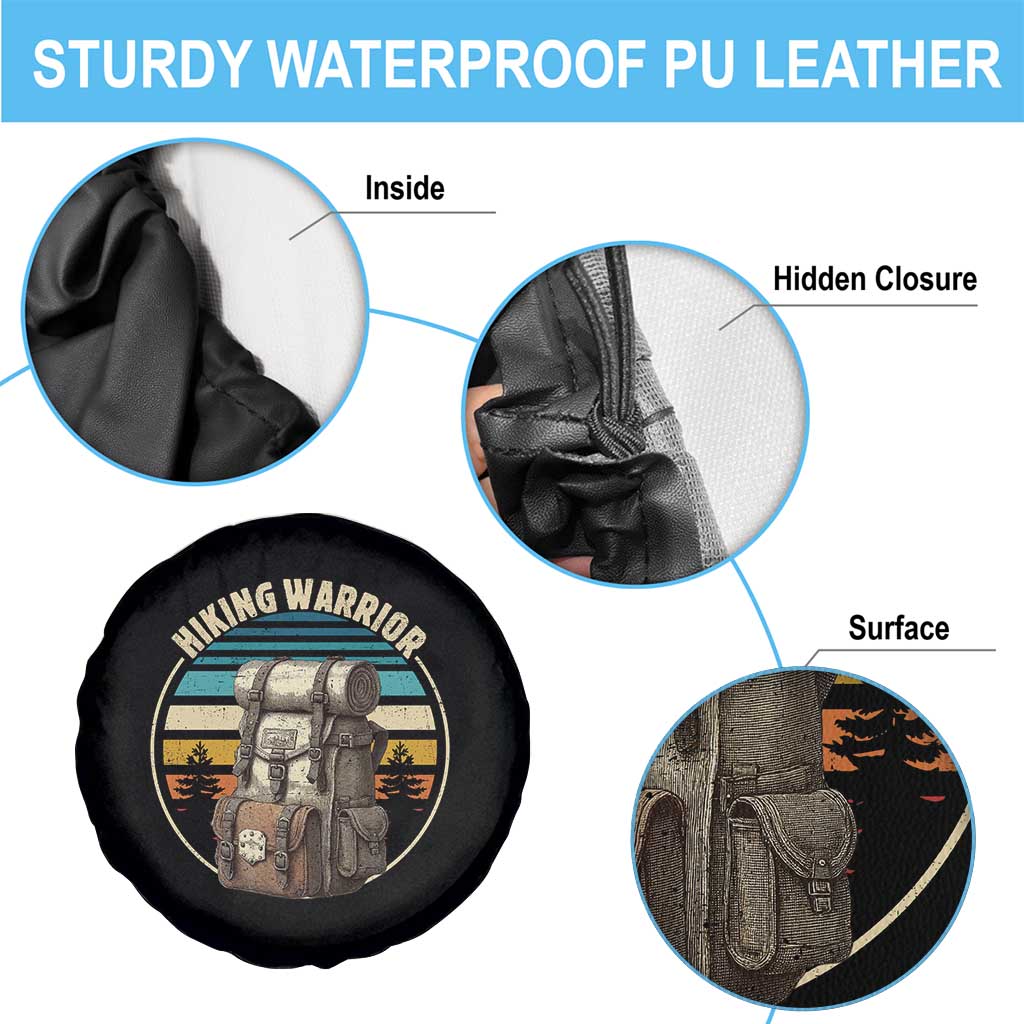 Funny Hiking Warrior Retro Backpack Nature Adventure Spare Tire Cover TS11 Print Your Wear
