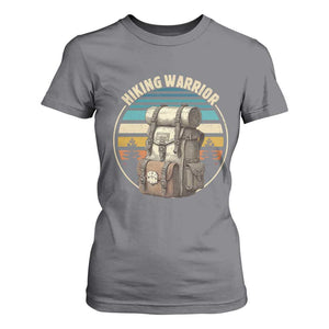 Funny Hiking Warrior Retro Backpack Nature Adventure T Shirt For Women TS11 Charcoal Print Your Wear