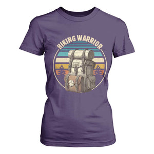 Funny Hiking Warrior Retro Backpack Nature Adventure T Shirt For Women TS11 Purple Print Your Wear
