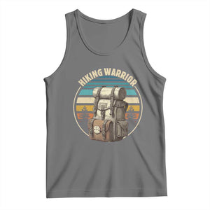 Funny Hiking Warrior Retro Backpack Nature Adventure Tank Top TS11 Black Heather Print Your Wear
