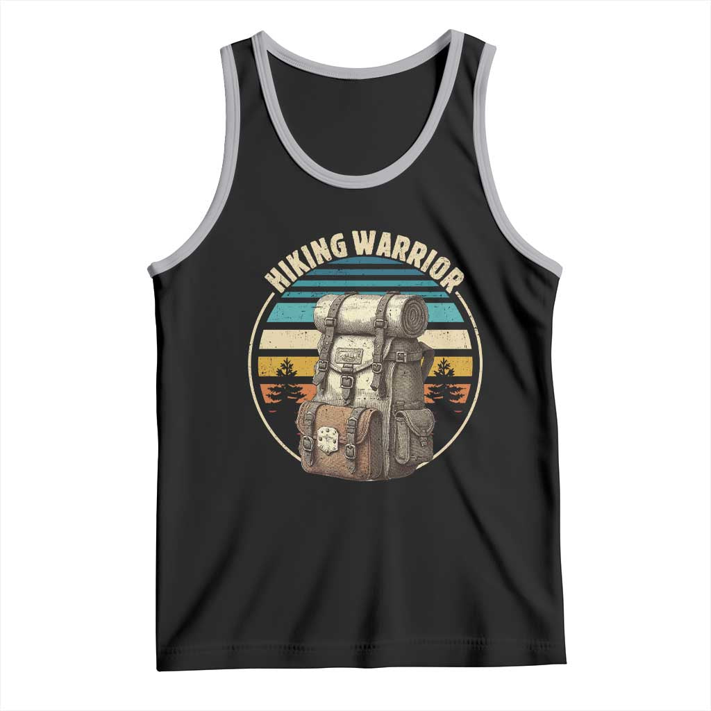 Funny Hiking Warrior Retro Backpack Nature Adventure Tank Top TS11 Black Athletic Heather Print Your Wear