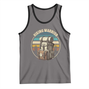 Funny Hiking Warrior Retro Backpack Nature Adventure Tank Top TS11 Deep Heather Black Print Your Wear