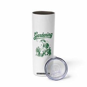 Funny Gardening Because Murder Is Wrong Skinny Tumbler Plant Lady TS11 Print Your Wear