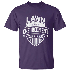 Funny The Lawn Enforcement Officer T Shirt Gardening Lawn Mower Father's Day TS11 Purple Print Your Wear
