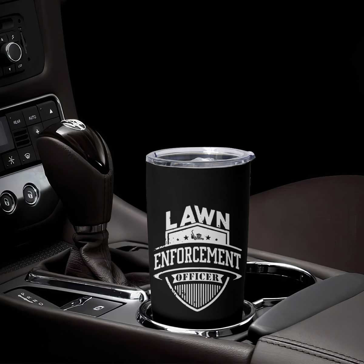 Funny The Lawn Enforcement Officer Tumbler Cup Gardening Lawn Mower Father's Day TS11 Print Your Wear