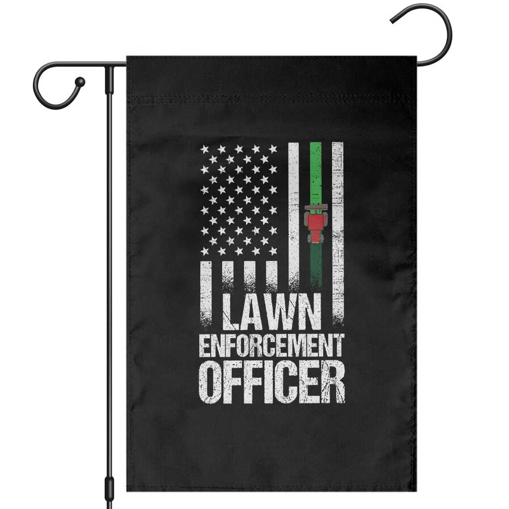 Funny Lawn Enforcement Officer Garden Flag Gardening Lawn Mower American Flag TS11 Black Print Your Wear