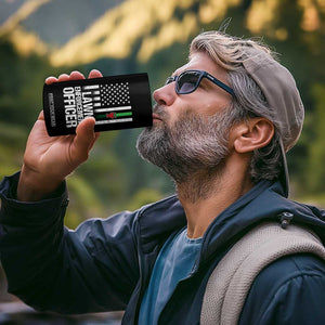 Funny Lawn Enforcement Officer 4 in 1 Can Cooler Tumbler Gardening Lawn Mower American Flag TS11 Print Your Wear