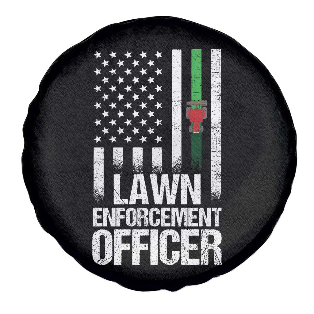 Funny Lawn Enforcement Officer Spare Tire Cover Gardening Lawn Mower American Flag TS11 Print Your Wear