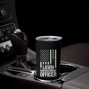 Funny Lawn Enforcement Officer Tumbler Cup Gardening Lawn Mower American Flag TS11 Print Your Wear