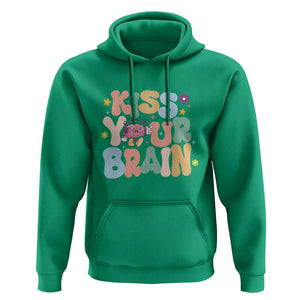 Funny Special Education Teacher Hoodie Kiss Your Brain Retro Groove Flower Star TS11 Irish Green Print Your Wear