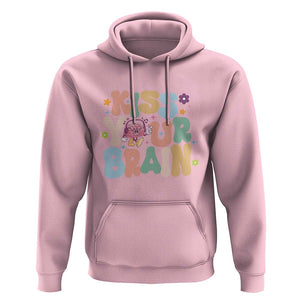 Funny Special Education Teacher Hoodie Kiss Your Brain Retro Groove Flower Star TS11 Light Pink Print Your Wear