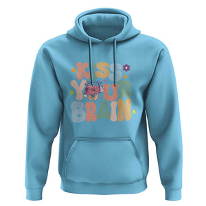 Funny Special Education Teacher Hoodie Kiss Your Brain Retro Groove Flower Star TS11 Sky Print Your Wear