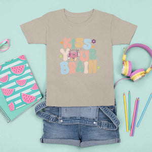 Funny Special Education Teacher T Shirt For Kid Kiss Your Brain Retro Groove Flower Star TS11 Sand Print Your Wear