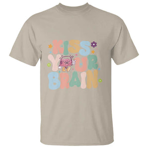 Funny Special Education Teacher T Shirt Kiss Your Brain Retro Groove Flower Star TS11 Sand Print Your Wear