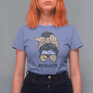 Paraprofessional Teacher T Shirt For Women Para Life Messy Bun Sunglasses School Supplies TS11 Violet Print Your Wear