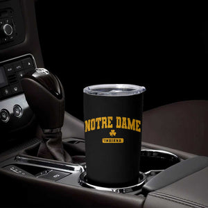 Notre Dame Indiana Tumbler Cup Vintage Varsity Sports IN State Gold Shamrock