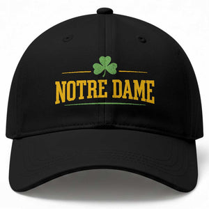 Notre Dame Baseball Cap Vintage Varsity Sports IN State Gold Shamrock