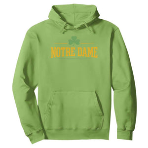Notre Dame Hoodie Vintage Varsity Sports IN State Gold Shamrock