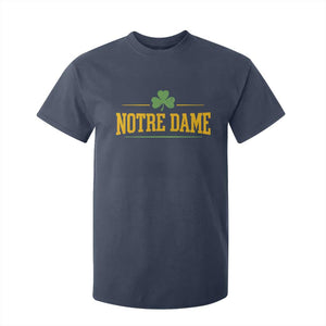 Notre Dame T Shirt For Kid Vintage Varsity Sports IN State Gold Shamrock