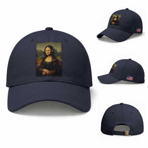 Funny Mona Lisa Bass Face Music Lovers DJs Baseball Cap