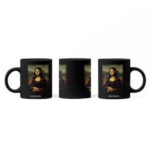 Funny Mona Lisa Bass Face Music Lovers DJs Coffee Mug