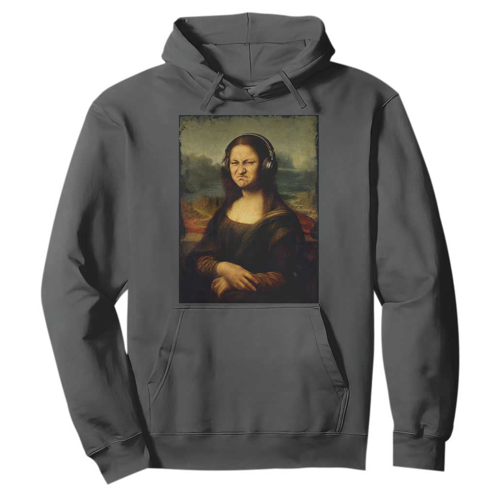 Funny Mona Lisa Bass Face Music Lovers DJs Hoodie