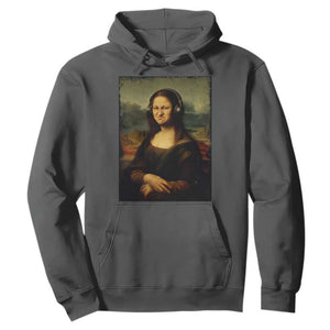 Funny Mona Lisa Bass Face Music Lovers DJs Hoodie