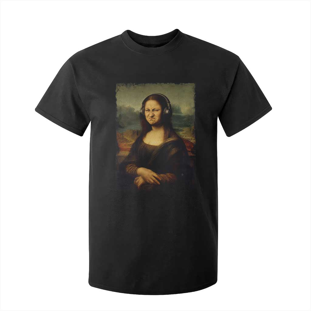 Funny Mona Lisa Bass Face Music Lovers DJs T Shirt For Kid TS11 Black Print Your Wear