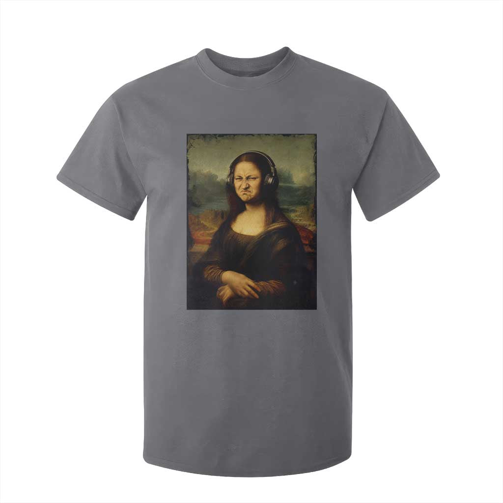 Funny Mona Lisa Bass Face Music Lovers DJs T Shirt For Kid