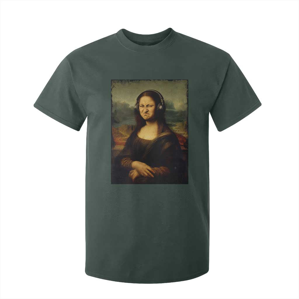 Funny Mona Lisa Bass Face Music Lovers DJs T Shirt For Kid
