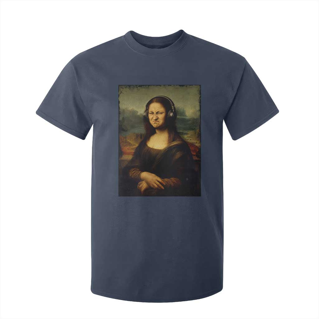 Funny Mona Lisa Bass Face Music Lovers DJs T Shirt For Kid