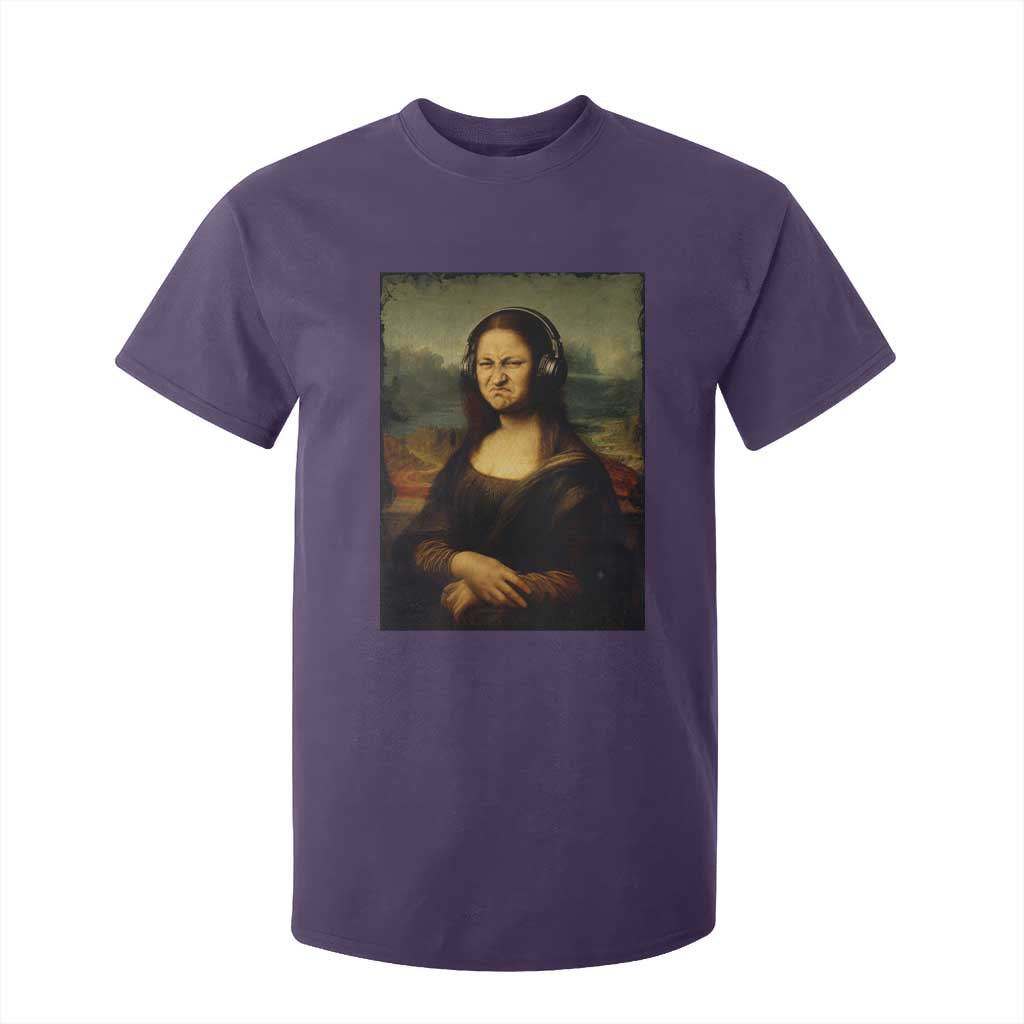 Funny Mona Lisa Bass Face Music Lovers DJs T Shirt For Kid