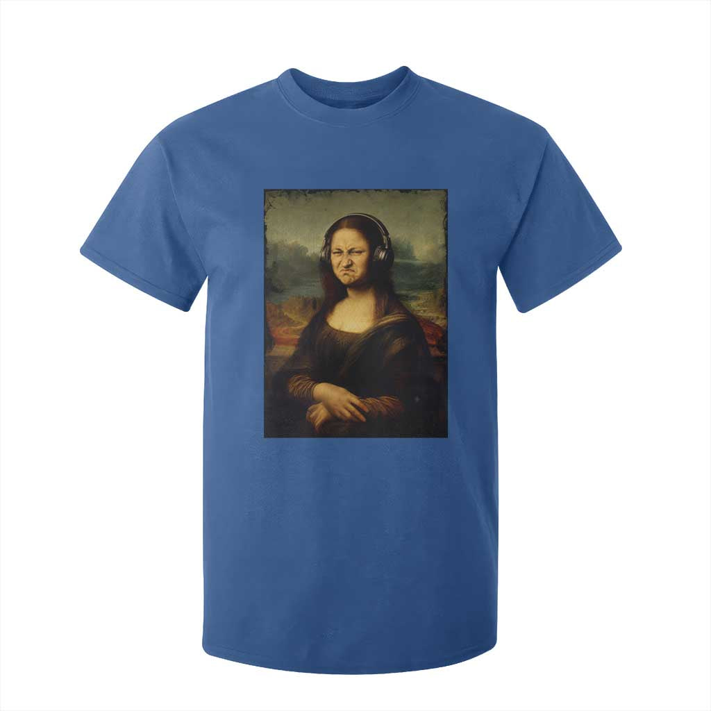 Funny Mona Lisa Bass Face Music Lovers DJs T Shirt For Kid