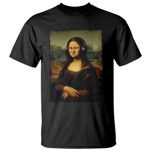 Funny Mona Lisa Bass Face Music Lovers DJs T Shirt