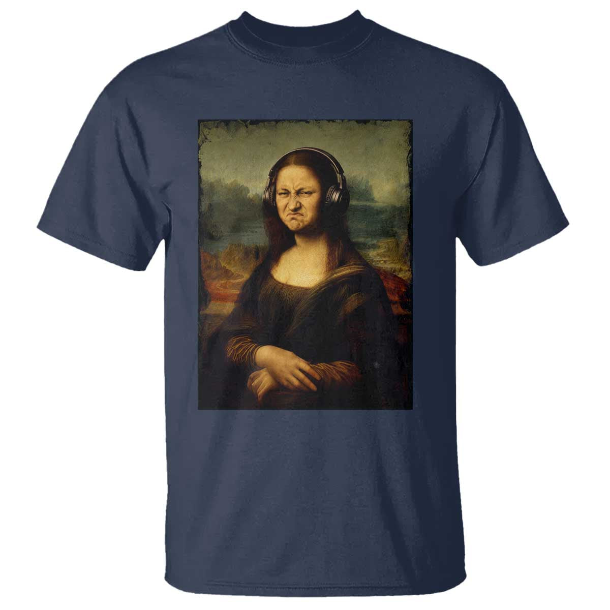 Funny Mona Lisa Bass Face Music Lovers DJs T Shirt