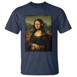 Funny Mona Lisa Bass Face Music Lovers DJs T Shirt