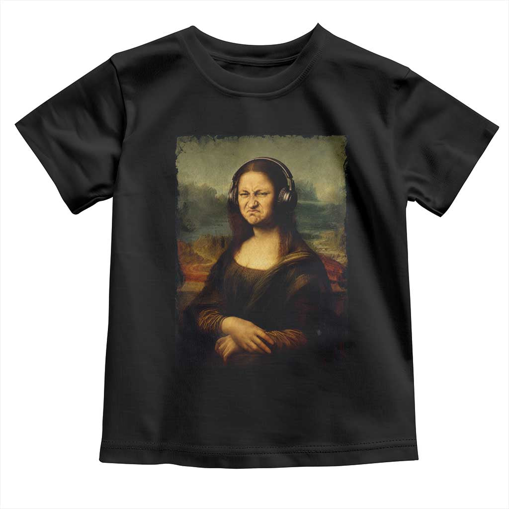 Funny Mona Lisa Bass Face Music Lovers DJs Toddler T Shirt TS11 Black Print Your Wear