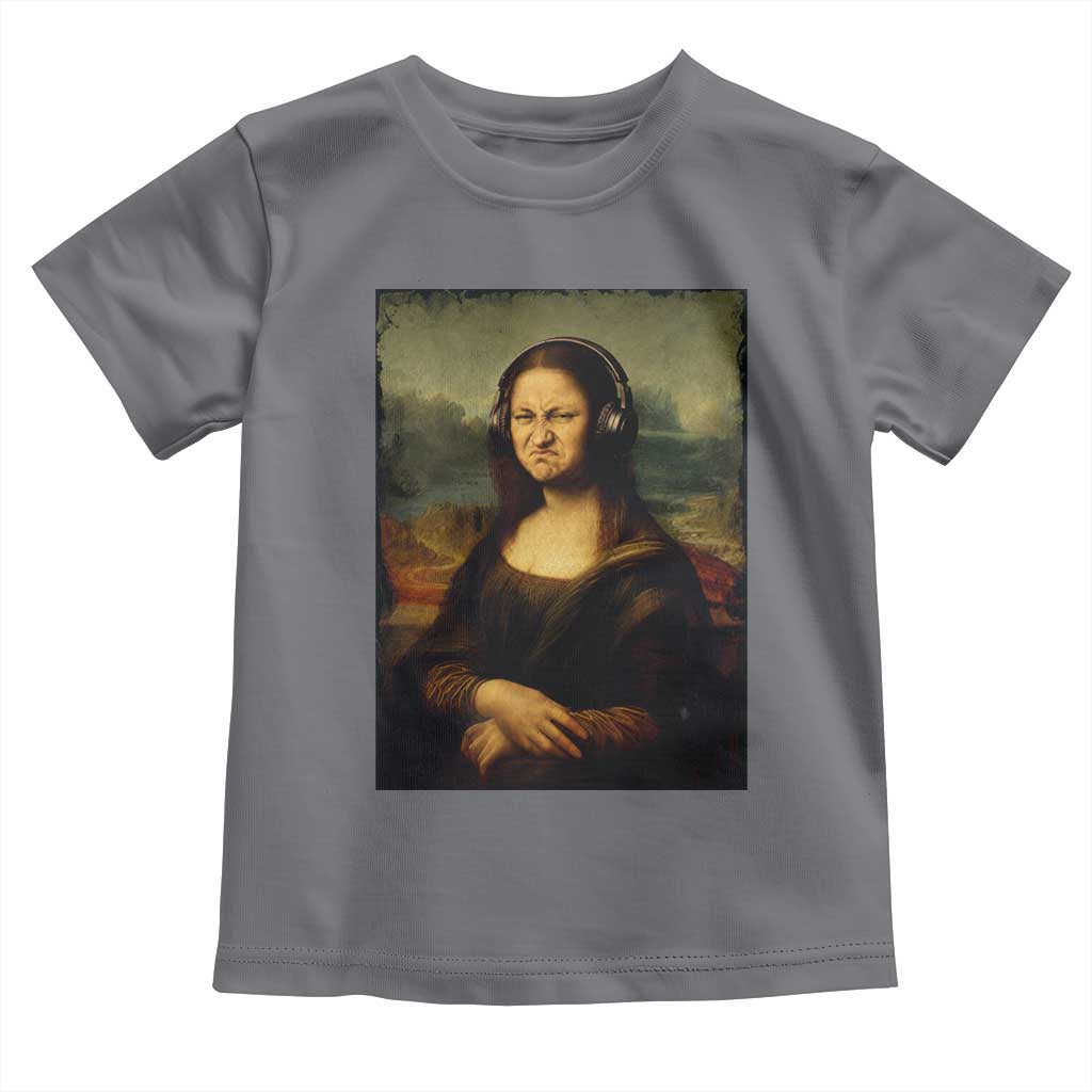 Funny Mona Lisa Bass Face Music Lovers DJs Toddler T Shirt