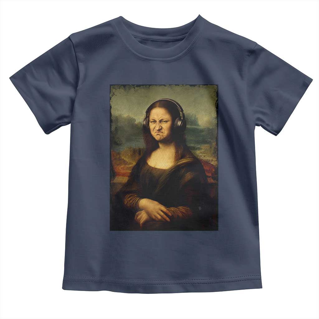 Funny Mona Lisa Bass Face Music Lovers DJs Toddler T Shirt
