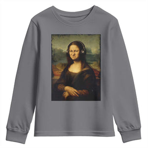 Funny Mona Lisa Bass Face Music Lovers DJs Youth Sweatshirt