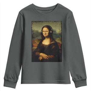 Funny Mona Lisa Bass Face Music Lovers DJs Youth Sweatshirt