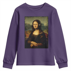 Funny Mona Lisa Bass Face Music Lovers DJs Youth Sweatshirt