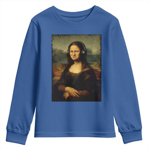 Funny Mona Lisa Bass Face Music Lovers DJs Youth Sweatshirt