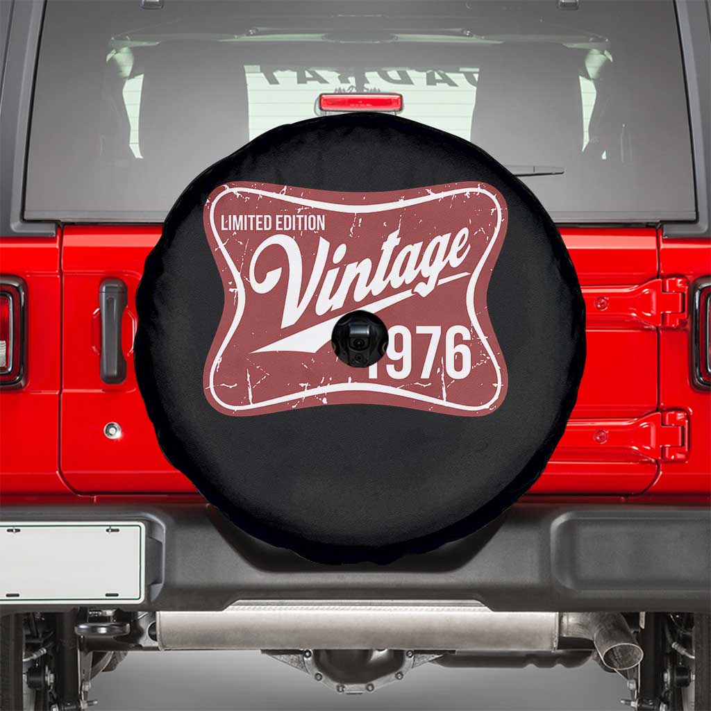 50th Birthday Beer Lover Vintage 1976 Limited Edition Spare Tire Cover Red Metal Beer Soft Sign Graphic